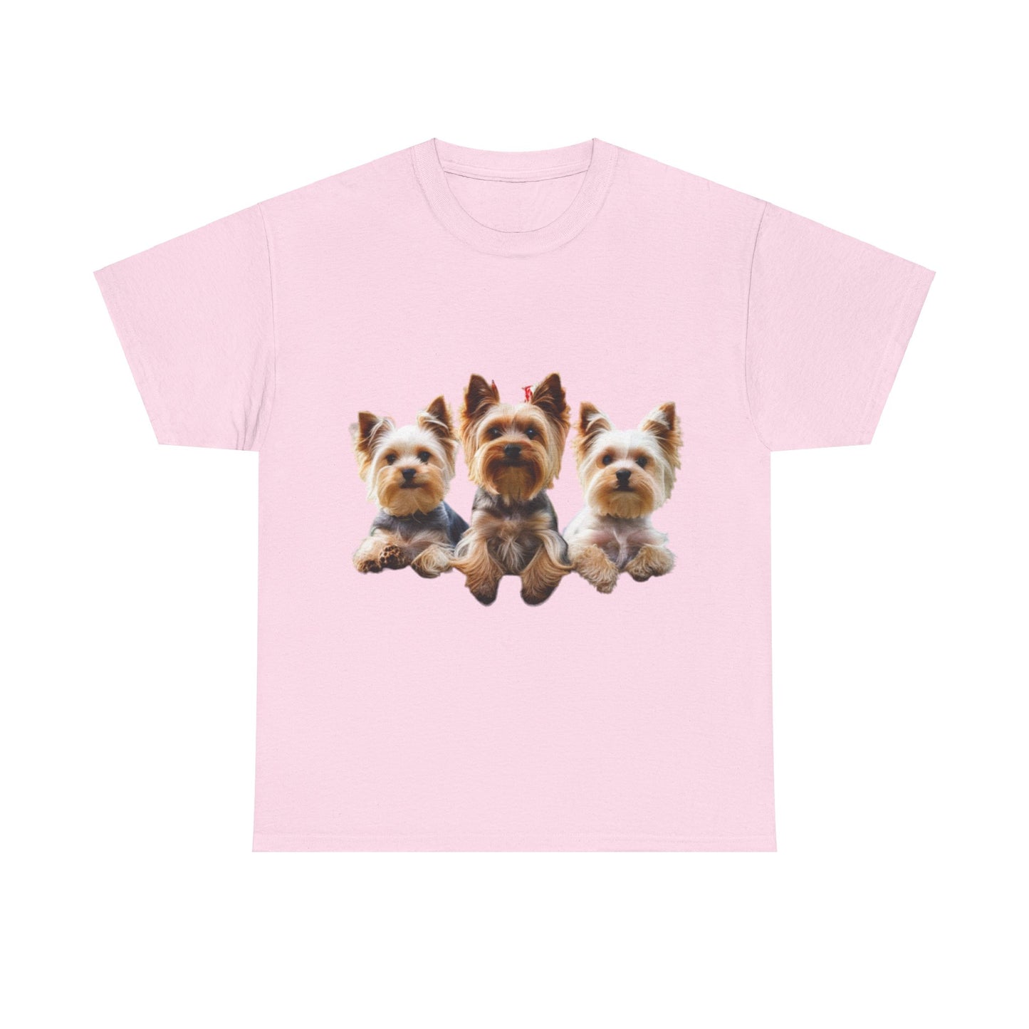 Unisex Heavy Cotton Tee - 3 Yorkshire Terrier