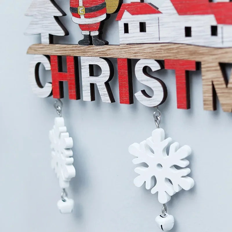 Ciondoli Natalizi in Legno | Decorazioni per Porte, Pareti e Albero di Natale | Ornamenti per la Casa