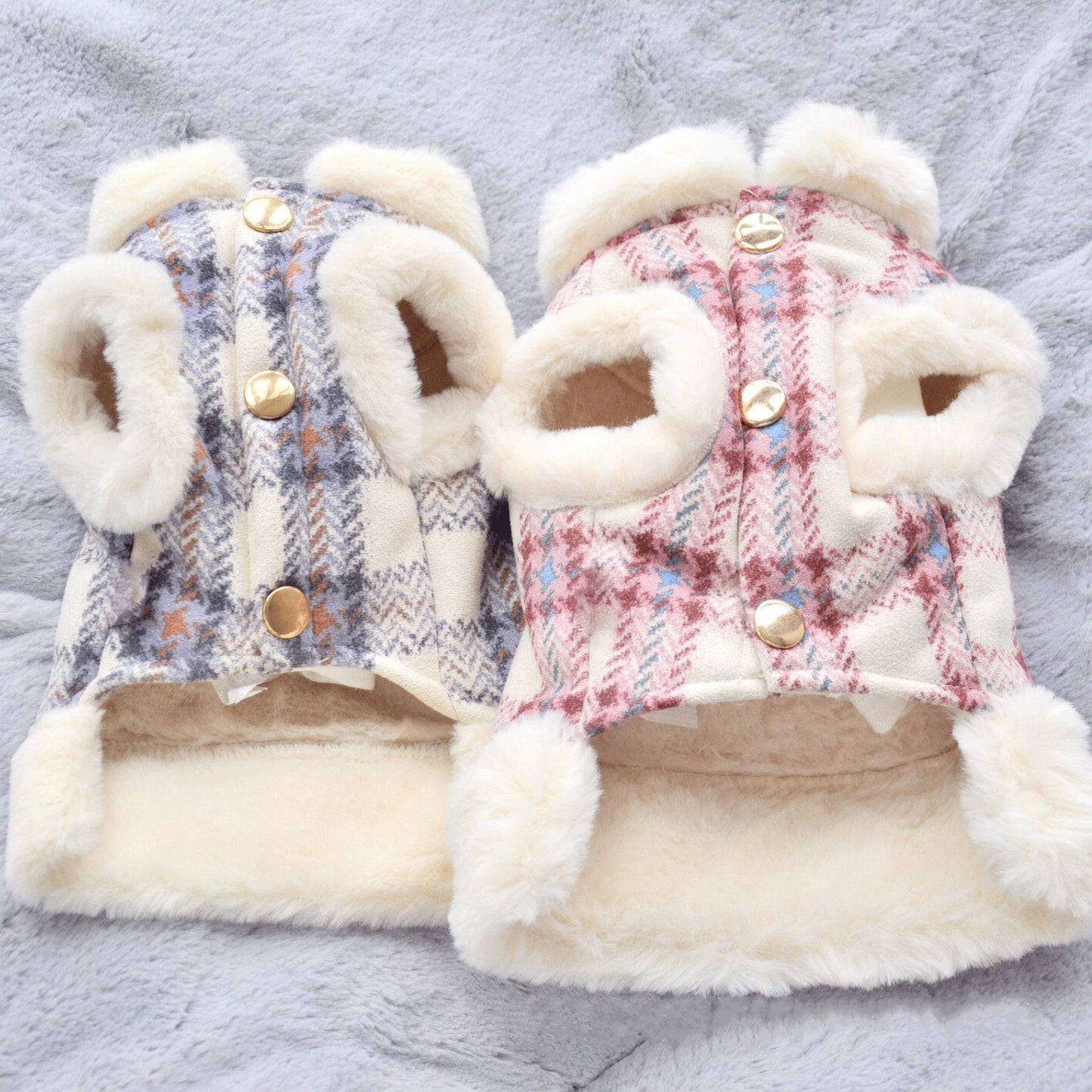 Abbigliamento caldo per cani e gatti con peluche: Gilet orsacchiotto per piccoli animali | Abbigliamento per animali domestici