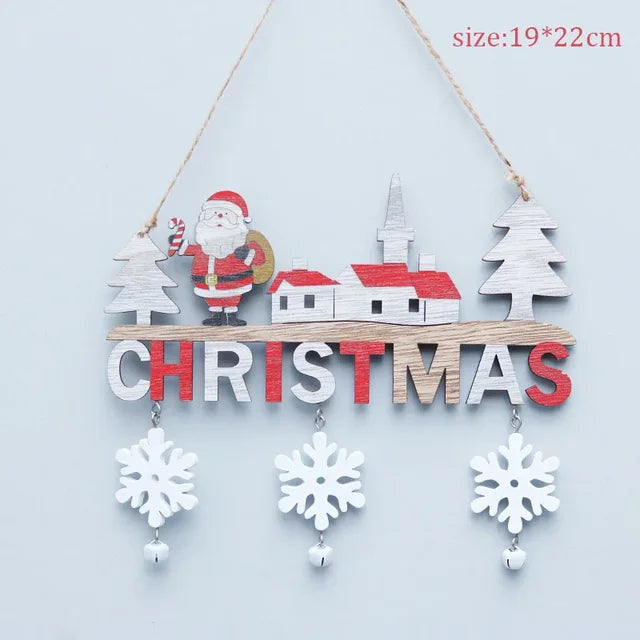 Ciondoli Natalizi in Legno | Decorazioni per Porte, Pareti e Albero di Natale | Ornamenti per la Casa