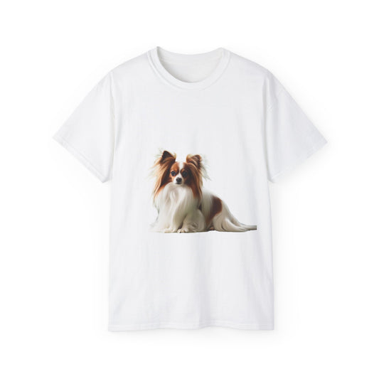 Cute Papillon Dog Unisex Ultra Cotton Tee - Perfect for Dog Lovers