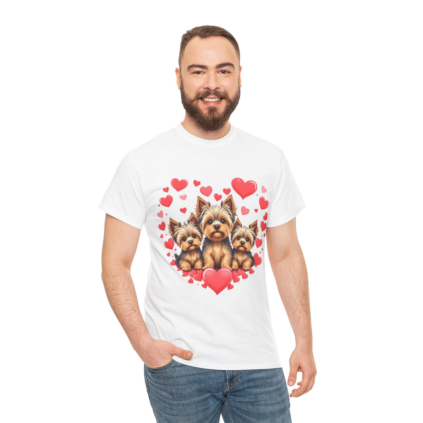 Romantic Love Rose Petals Unisex Heavy Cotton Tee
