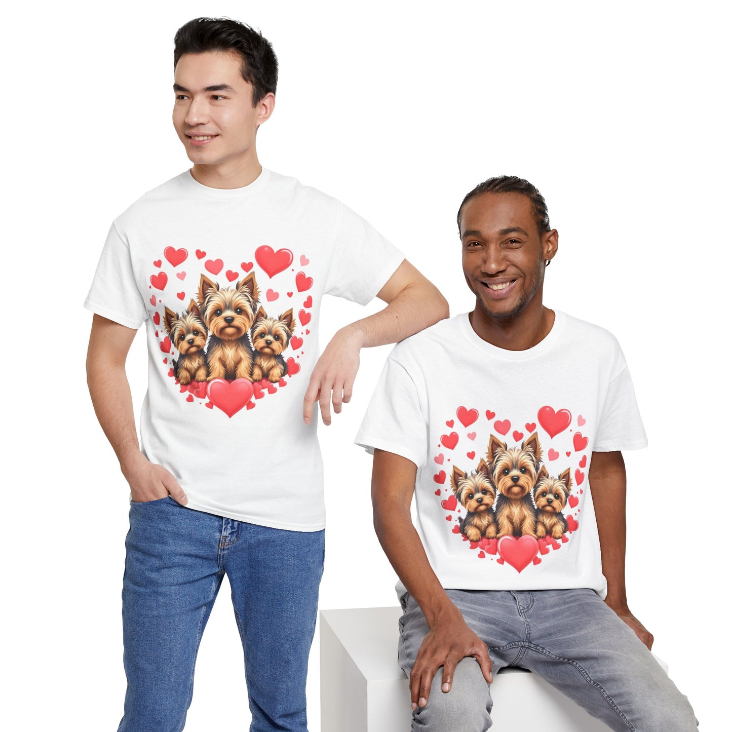 Romantic Love Rose Petals Unisex Heavy Cotton Tee