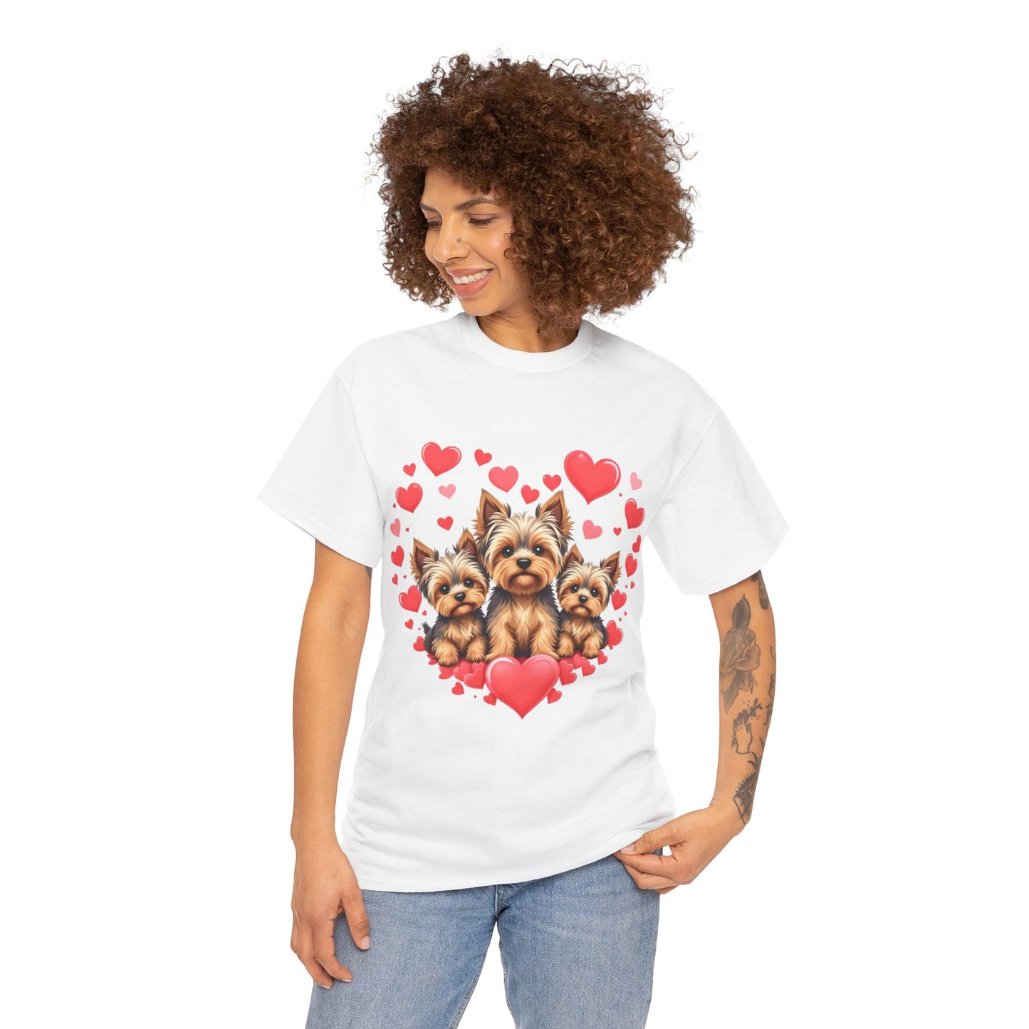 Romantic Love Rose Petals Unisex Heavy Cotton Tee