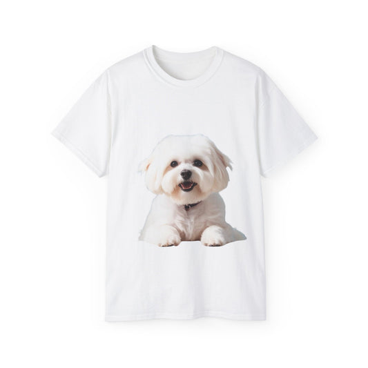 Cute Bichon Frisé Dog Graphic Unisex Ultra Cotton Tee - Perfect for Dog Lovers