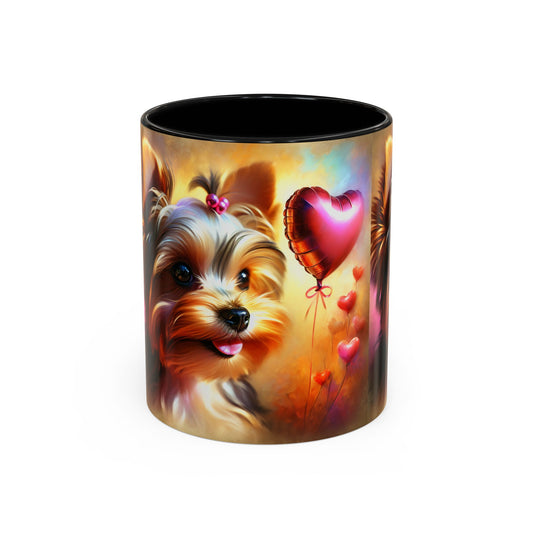Tazza da Caffè con Dolce Cucciolo di Yorkshire Terrier - 330ml/450ml - Regalo Perfetto per Amanti dei Cani