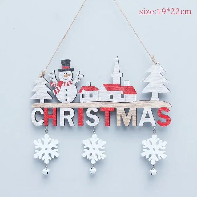 Ciondoli Natalizi in Legno | Decorazioni per Porte, Pareti e Albero di Natale | Ornamenti per la Casa