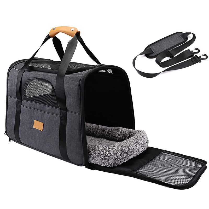 Borsa Trasportino Pieghevole per Animali Domestici - 4 Colori, Grande Capacità e Materiale Resistente