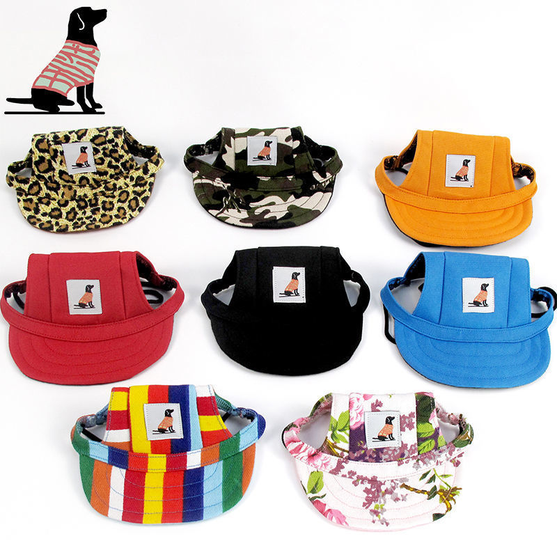 Pet Spring And Summer Travel Dogs Cats Sun Hat Poodle Schnauzer Leaky Ears Baseball Cap