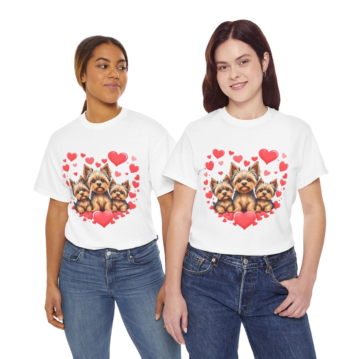 Romantic Love Rose Petals Unisex Heavy Cotton Tee